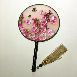 Embroidered fan